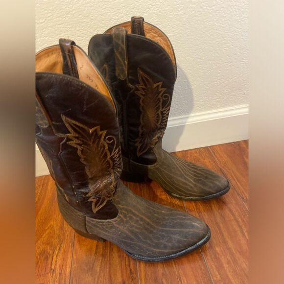 Cuadra Brown Cowboys boots Elephant leather limited edition 1904 western Sz 9.5 - Picture 2 of 11